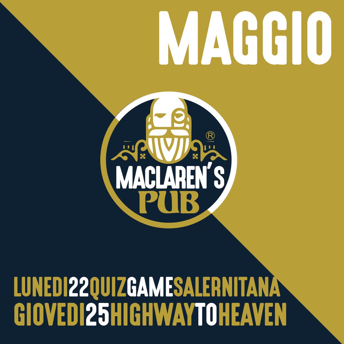 ⚠️ Eventi MacLaren's Pub 🍺 da non perdere!

📍 Ci troviamo sul Lungomare Cristoforo Colombo 381/383, Salerno, 84129
📲 Prenota tramite il nostro sito maclarenspub.it

#maclarenspub #salerno #birreria #birra #steakhouse #eventi #maggio #musica #quiz