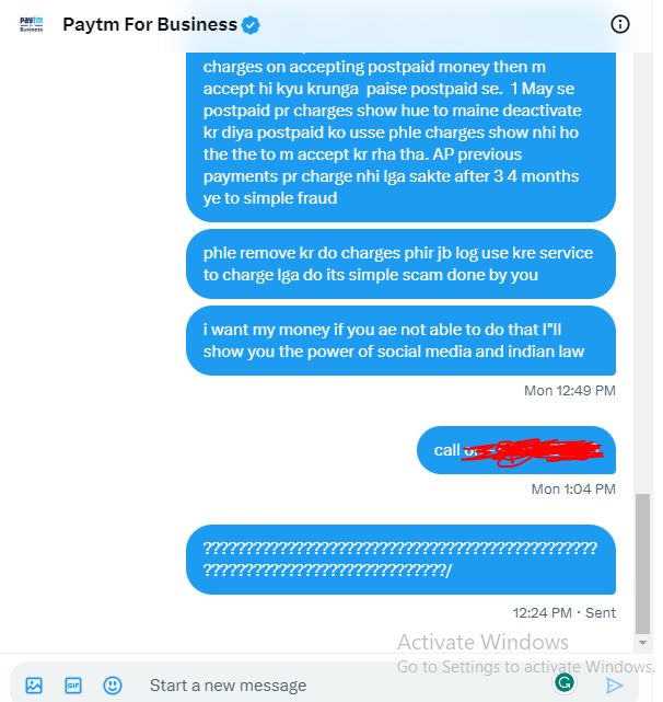 dpk_singla_'s tweet photo. @PaytmBusiness Abe yr tum to sach m bht bde wale chu**tia ho yr ek to fraud krte ho uske baad mentally torture kr rhe ho customer ko msg ka reply to kro chu**to tumko to ab consumer court m dekhunga m
@PaytmBank 
@PaytmMoney 
@PaytmBusiness 
@RBI 
@vijayshekhar 
@Cyberdost https://t.co/4jbvztPJCK