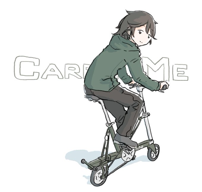 「bicycle sitting」 illustration images(Latest)