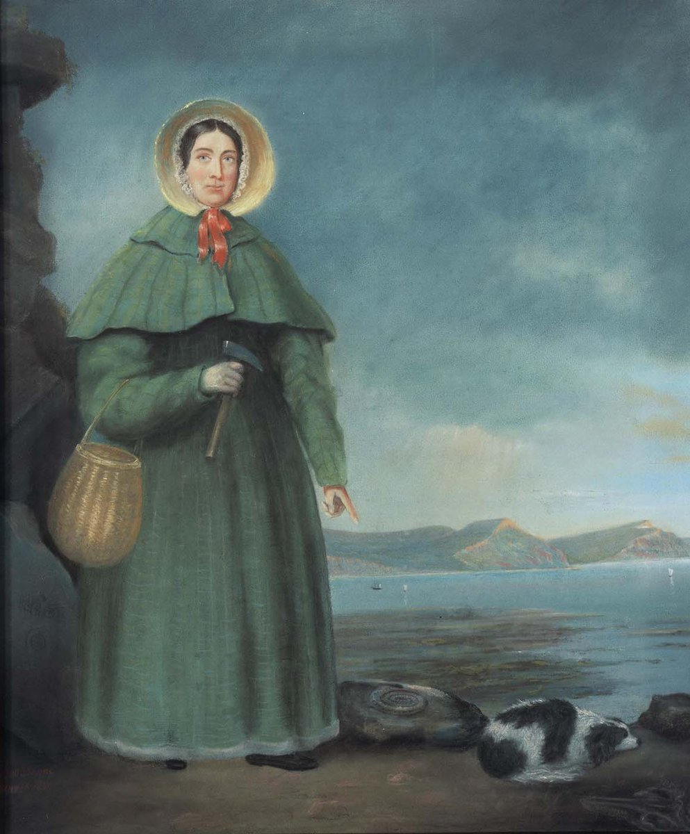 Happy 224th birthday to The Fossil Woman,  #MaryAnning, born #OTD in 1799, the 5th of the 9 children of Richard and Mary Anning. We don't know exactly where they lived at the time but it was near to the house to which they moved in about 1808, now the site of @LymeRegisMuseum.