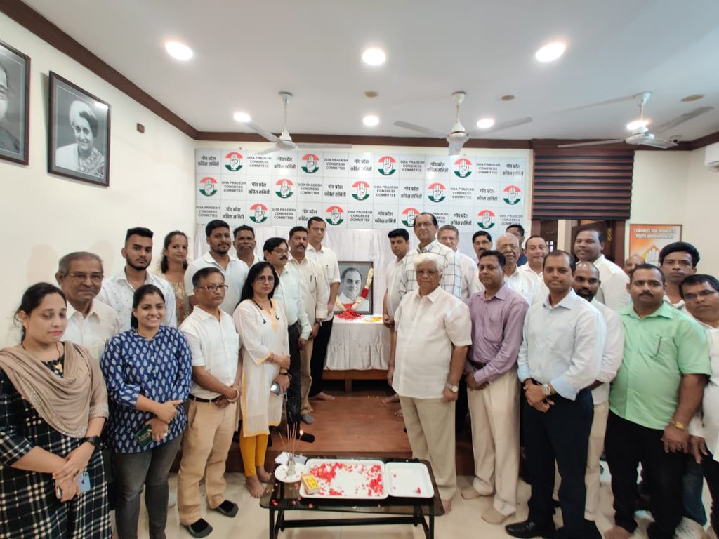 Paid homage to former Prime Minister Rajiv Gandhi Ji at GMC, Bambolim and Goa PCC office, Panaji along with LOP <a href="/Yurialemao9/">Yuri Alemao</a> MP Francisco Sardhina MLA <a href="/carlosgoa25/">Carlos Álvares Ferreira</a> District President’s <a href="/SavioDsilvaa/">Savio D'silva</a> Virendra Shirodkar and all other office bearers