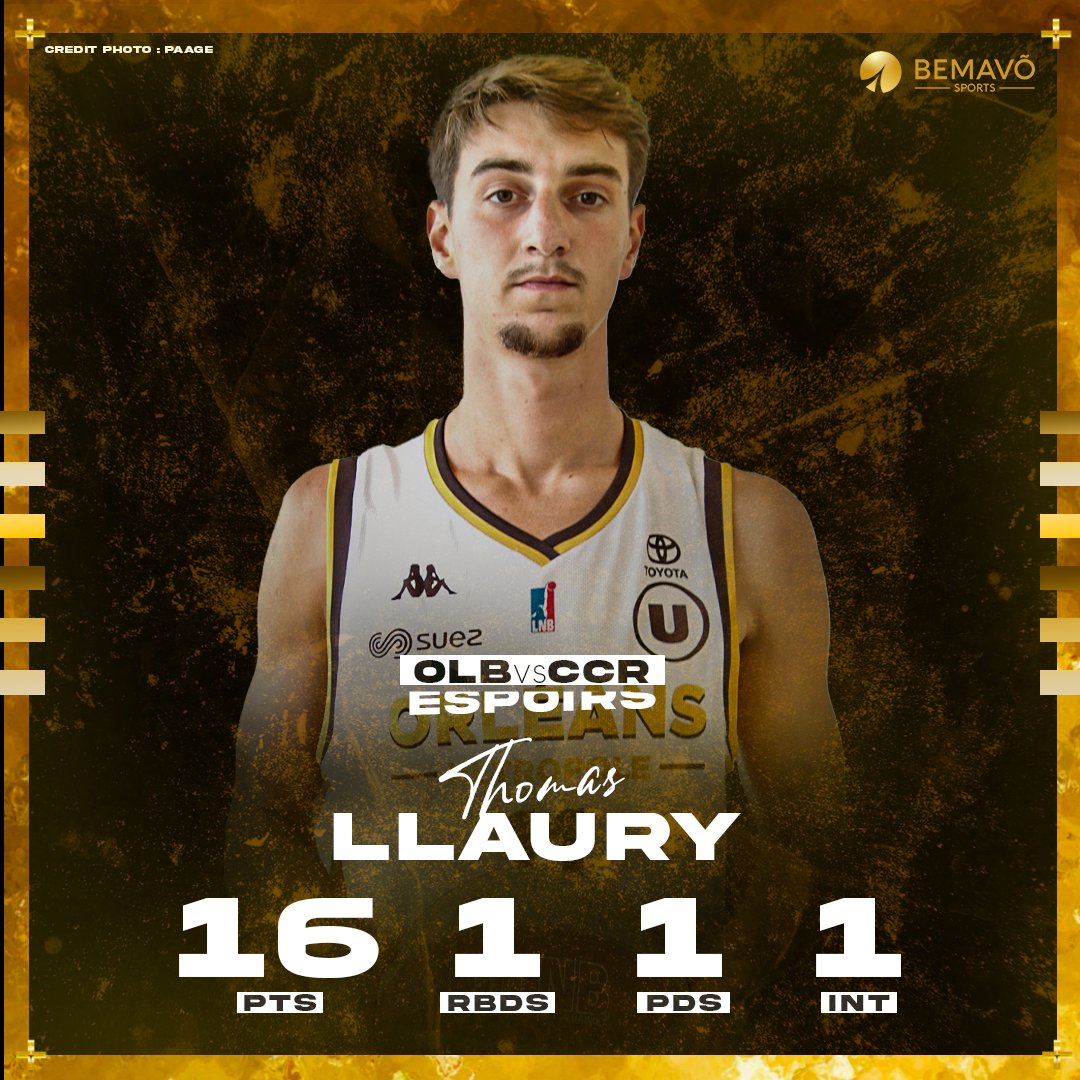 Beau match de Notre Soldat Thomas Llaury (<a href="/LlauryThomas/">Llaury Thomas</a>) avec Espoirs <a href="/OLB45/">OrléansLoiretBasket</a> qui s'incline face à Espoirs Châlons-Reims lors de la demi-finale de finale des playoffs Espoirs Pro B
Rendez-vous ce midi pour le match de la 3eme place ! 
#EspoirsProB #SoldatDeLinfini #BemavoArmy