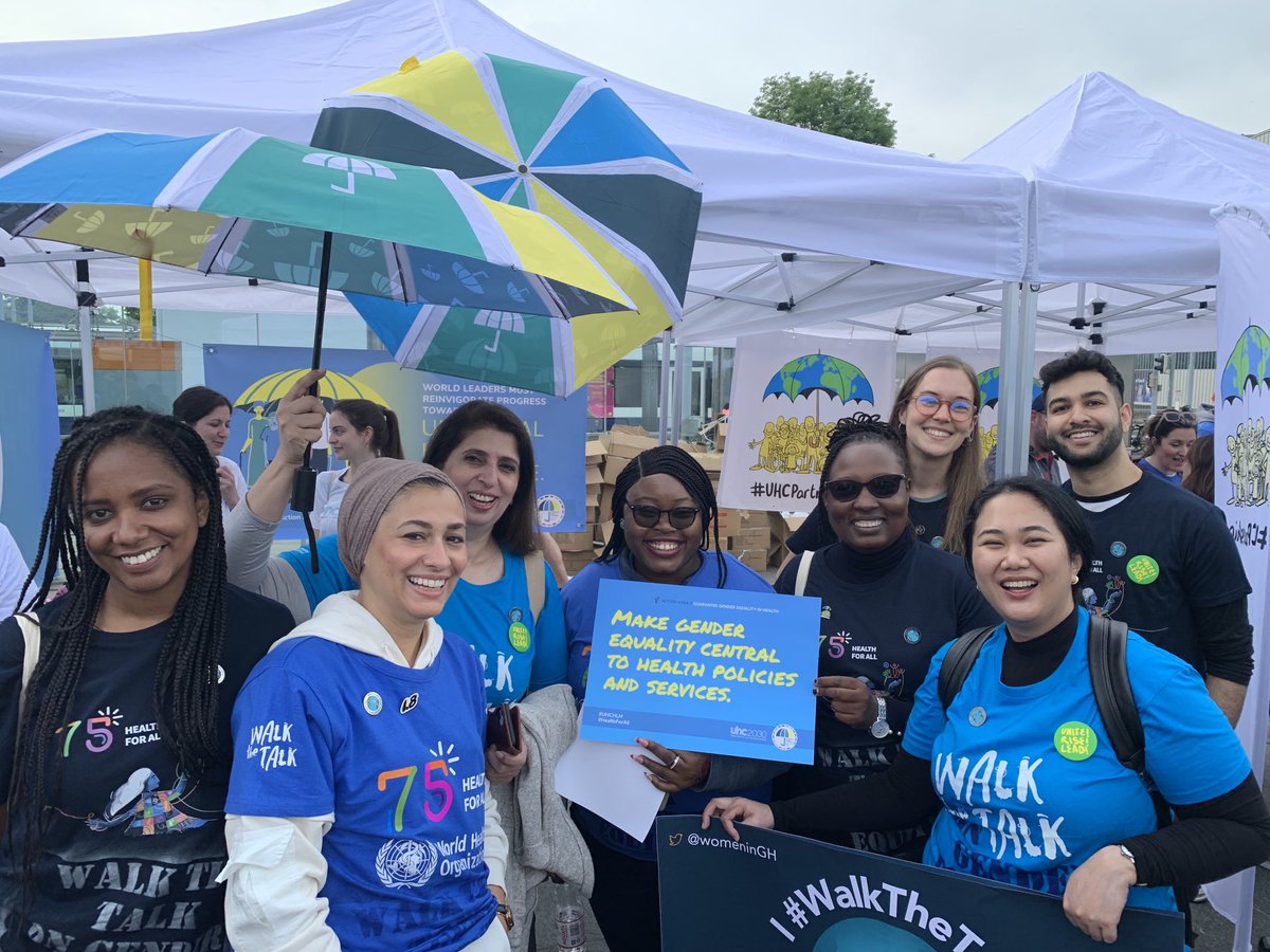 Our fabulous partners ⁦@womeninGH⁩ are with us today at #WalkTheTalk. #HealthForAll #UHCHLM #GenderEquality