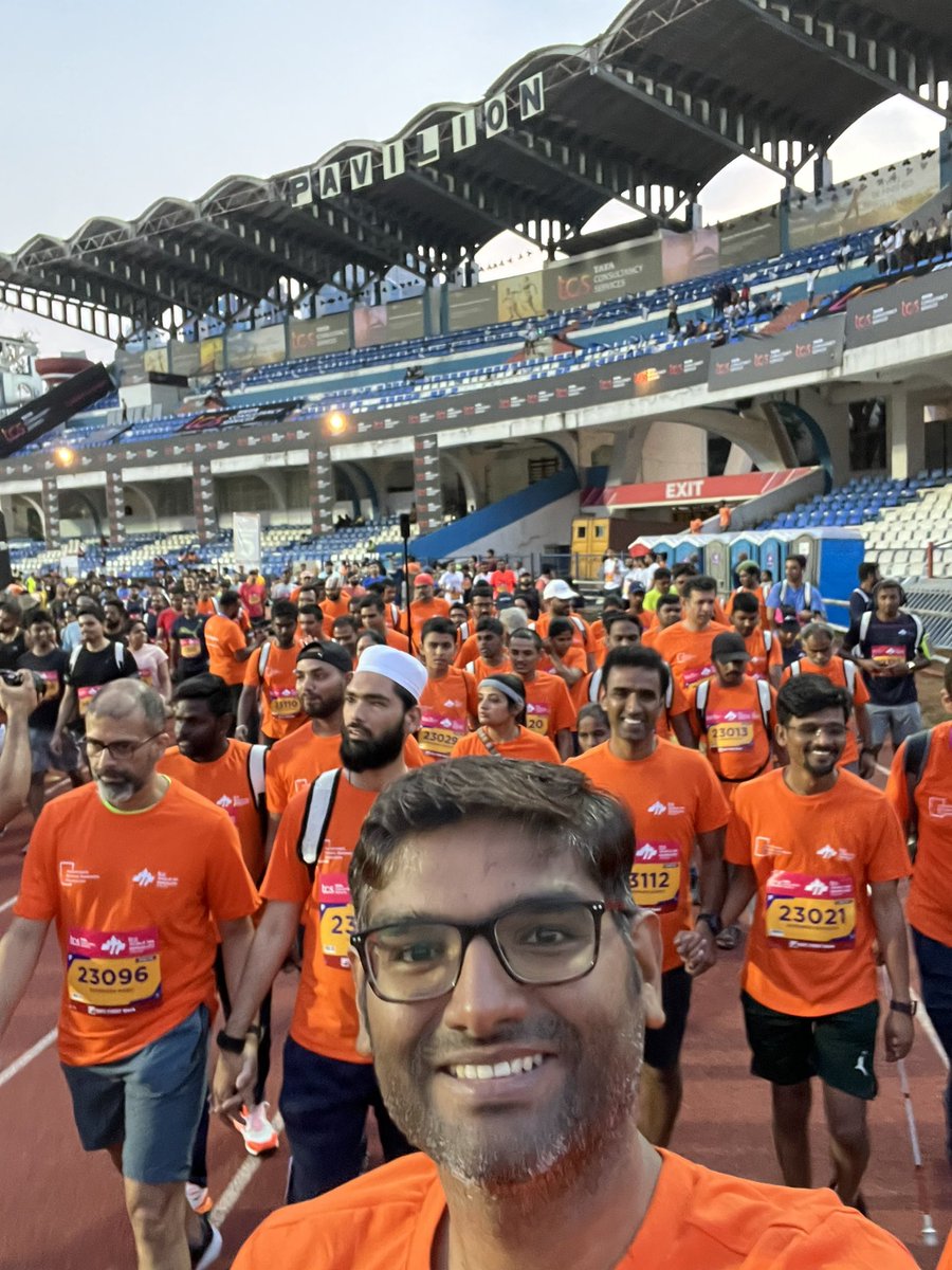 raamki's tweet photo. #TCSWorld10k - Volunteered as an ally to a visually impaired runner as part of the #inclusionrun initiative by #ABBF. Paired with Furkhan, a BeD graduate form Osmania University, Hyd. Working hard to get into a teaching role at JNU. 20-25pc vision in his eyes, chatty run…1/2 https://t.co/bYBuY7y6qx