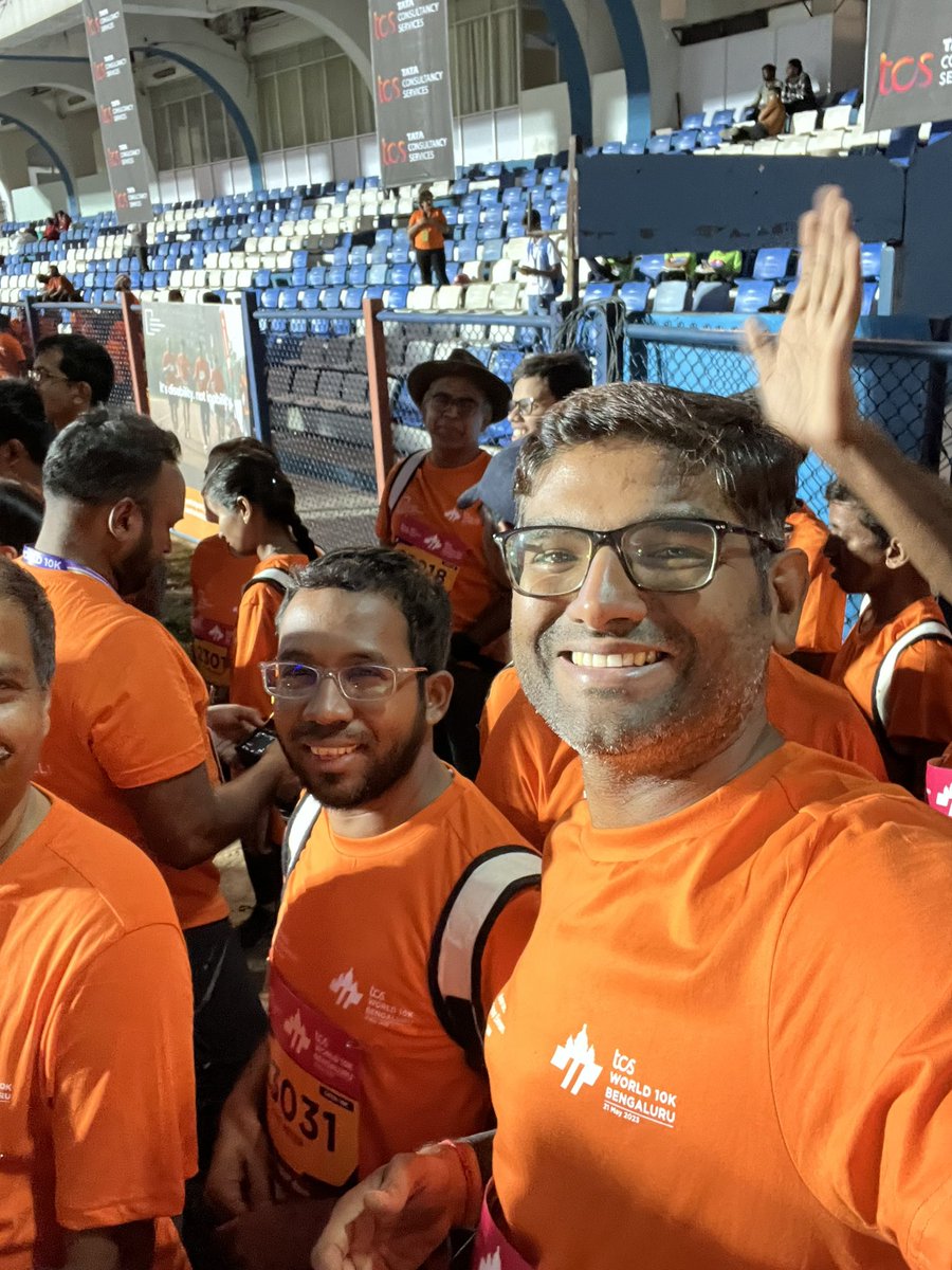 raamki's tweet photo. #TCSWorld10k - Volunteered as an ally to a visually impaired runner as part of the #inclusionrun initiative by #ABBF. Paired with Furkhan, a BeD graduate form Osmania University, Hyd. Working hard to get into a teaching role at JNU. 20-25pc vision in his eyes, chatty run…1/2 https://t.co/bYBuY7y6qx