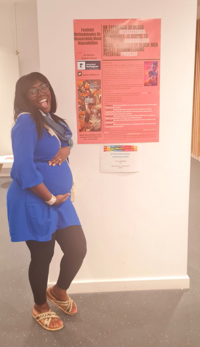 ShardiaBPalmer's tweet photo. Still buzzing from the amazing success of #Intersection23๐
First time submitting my research in poster format. Such a beneficial process ๐
Next task: Write the book which compliments the poster. Watch this space ๐ https://t.co/XljbFDodLB