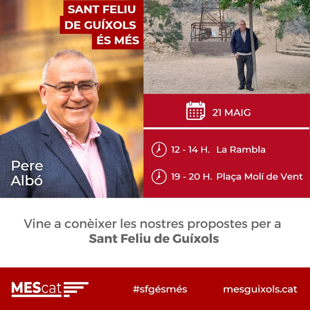 MES_SFG's tweet photo. 🔴 Avui serem a la Rambla i a la tstda també  a la plaça Molí de Vent.
Esperem que no plogui!! https://t.co/0k9AbIYfYf