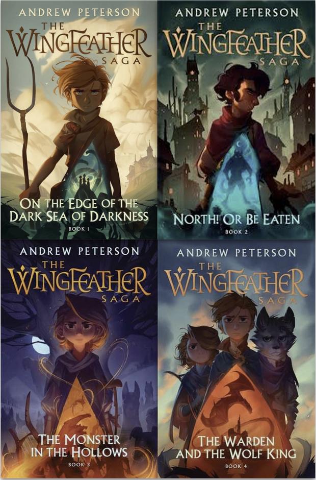 One of my students has been powering through the @wingfeathersaga so I got my husband to tell @AndrewPeterson at #Hutchmoot and he did a little video message for the student! Can't wait to show him tomorrow. (Teenage me would have died at a personal message from an author!!)