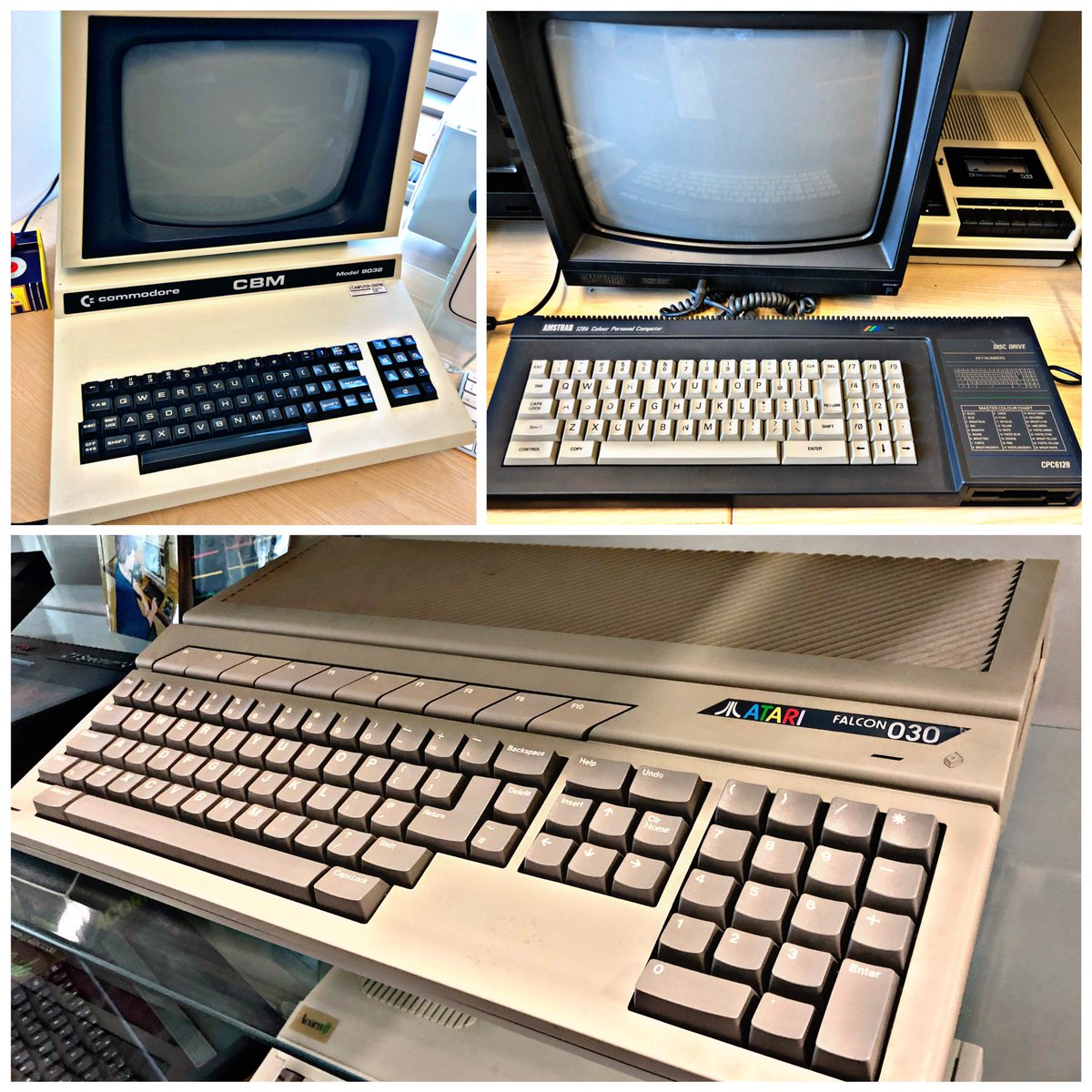 For today’s #RetroTrio we have the #Atari #Falcon030, #Commodore #CBM8032 and #Amstrad #CPC6128. Which do you keep, gift and delete from history? #RetroComputing #ComputerHistory #RetroGaming #VideoGames