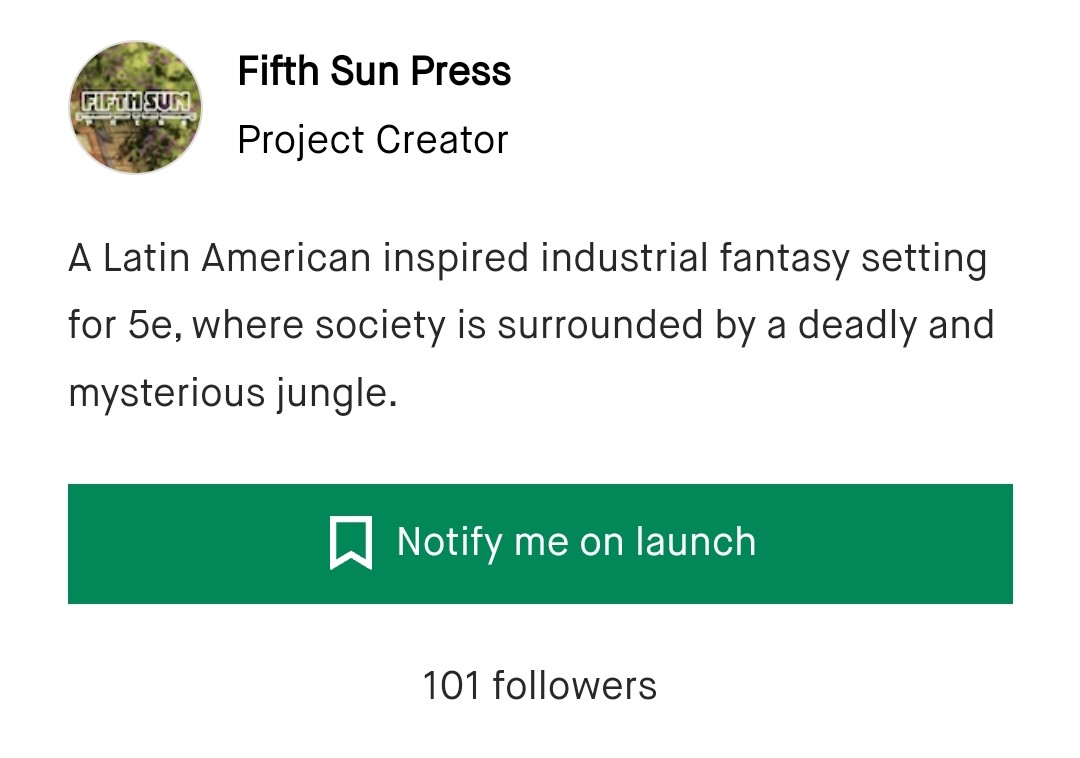 We just hit 100 followers on Kickstarter! 🔥

A huge thanks to everyone who has chosen to support us, the launch of Kuauhtla is now less than two months away, and no matter how it goes it will be an experience we'll carry for the rest of our lives ❤️☀️

kickstarter.com/projects/kuauh…