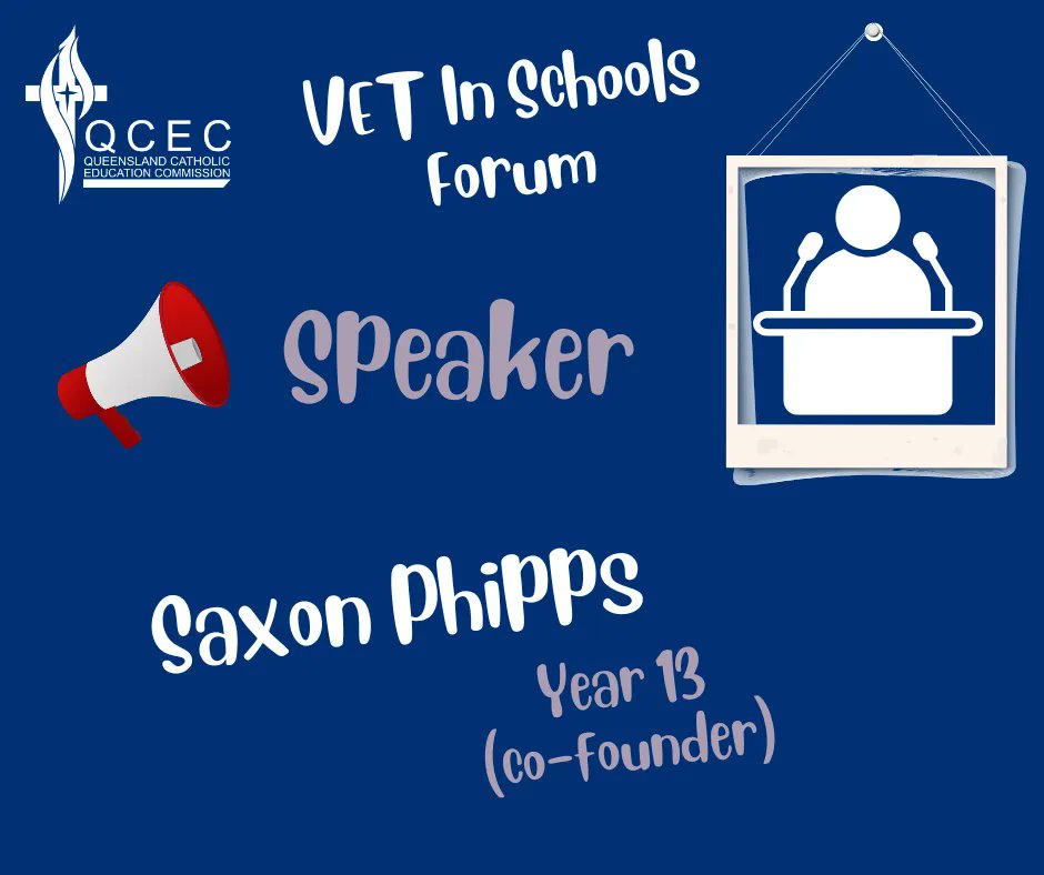 QCEC is pleased to announce that Saxon Phipps will speak on Year13 at the QCEC VET in Schools Forum on Friday 26 May. For more information about the forum or to register please click here: buff.ly/3ZG0eyM