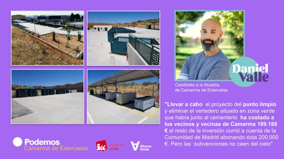podemoscamarma's tweet photo. Pese a lo que se dice por ahí, el punto limpio, no nos ha costado lo que se rumorea y por tanto el concejal de podemos no ha gastado tanto, si no, que ha maximizado los recursos municipales.
#PodemosCamarma
#28M https://t.co/NVhzpMtBzU