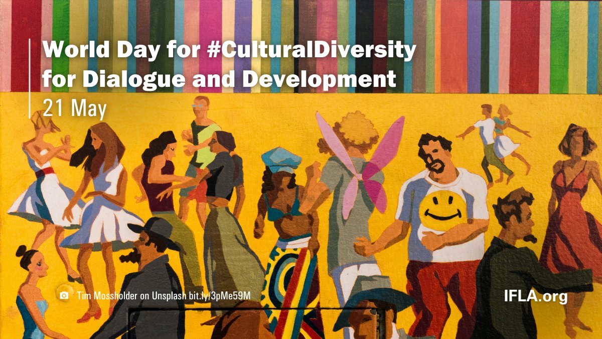 Today is World Day for #CulturalDiversity for Dialogue and Development.

Read IFLA's May newsletter: the cultural diversity issue to find out more about how #libraries make a difference! <a href="/UNESCO/">UNESCO 🏛️ #Education #Sciences #Culture 🇺🇳</a> 

bit.ly/3Bzryo7