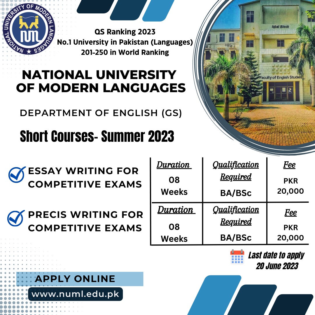 OfNuml's tweet photo. Short Courses - Summer 2023 https://t.co/wL02pYpAQB