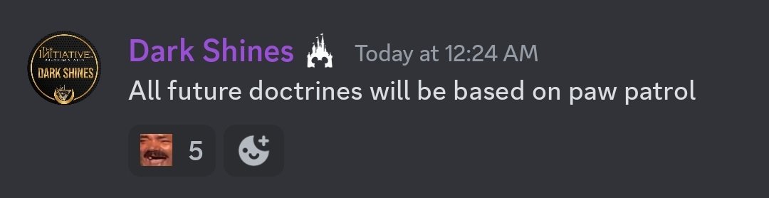 Coming soon to INIT: New Doctrines!
"Chase" - Flycatcher, Condor
"Marshall" - Brutix Navy, Oneiros
"Ryder" - All monitors
"Rubble" - Battle Rorquals
"Tracker" - Brisc Rubal stays in Highsec  with locator agents.