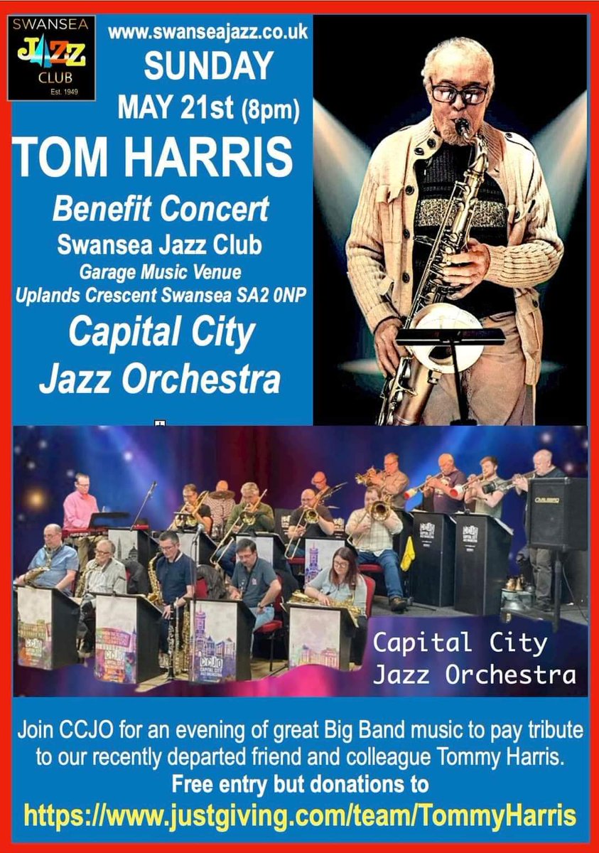 Looking forward to paying tribute to a great sax player and lovely guy later tonight. Anyone within touching distance of Swansea. Come along