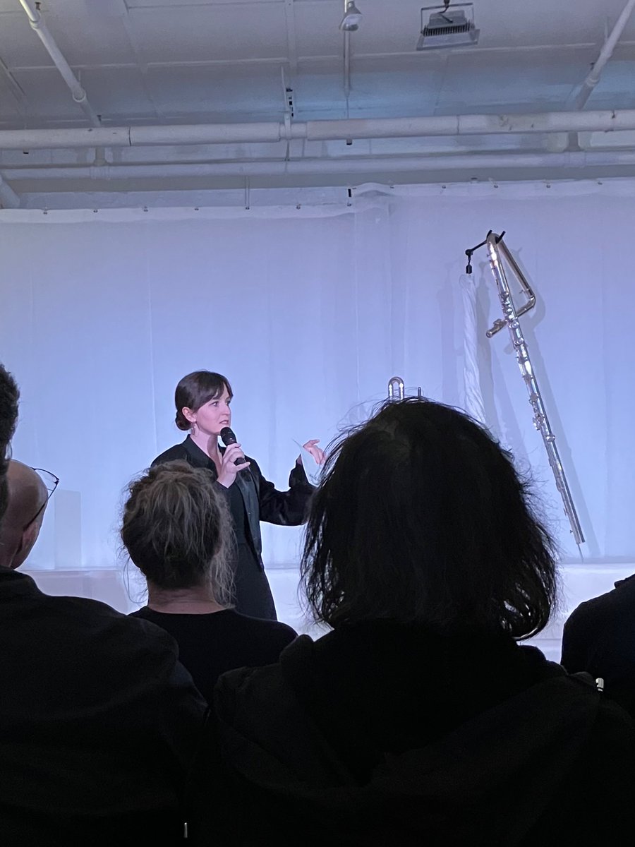 Gave a pre-show talk @TheKitchen_NYC last night for the 5th of Claire Chase’s 10 Density shows: Pan, by Marcos Balter. Was upstaged by Chase’s contrabass flute alas