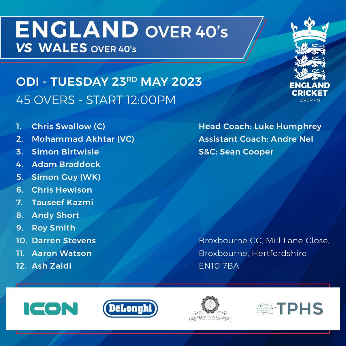 England Over 40s Cricket tweet media