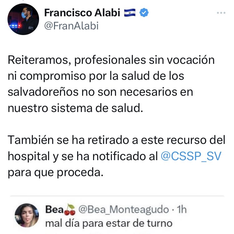 DonHHSv's tweet photo. Esto aplica a todos en general la falta de vocación, empatía y compromiso en el Area de salud aplica también a los #HospitalesPrivados donde muchas veces el personal es carente de vocación de servicio como en #SantaAna https://t.co/NiQGPHo0nC
