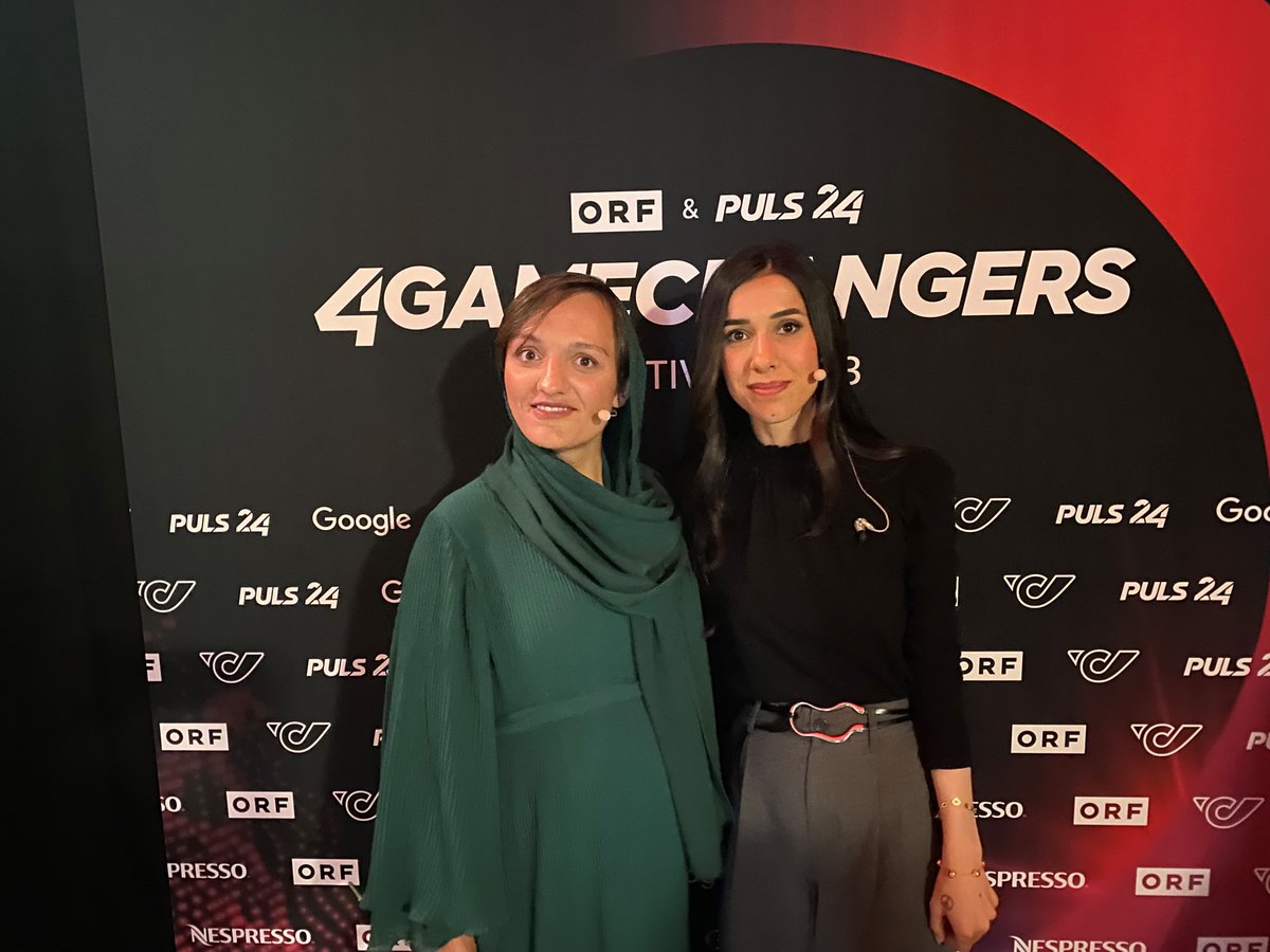 What a great panel at the 4Gamechangers #Festival in Vienna with Zarifa Ghafari and Nadia Murad. Fighting for peace and human rights @Zarifa_Ghafari and @NadiaMuradBasee - #premiumspeakers #4gamechangers