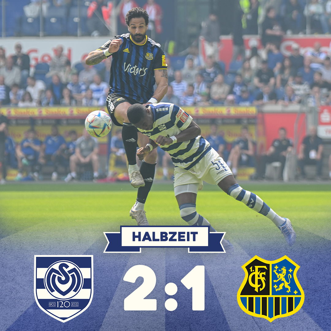 MSVDuisburg's tweet photo. 45' Mit einem Foul von #Neudecker (riecht's da nach der zweiten Gelben?) beendet Konrad #Oldhafer die erste Halbzeit. 

2:1 | #MSVFCS https://t.co/ayoRfnPGiW