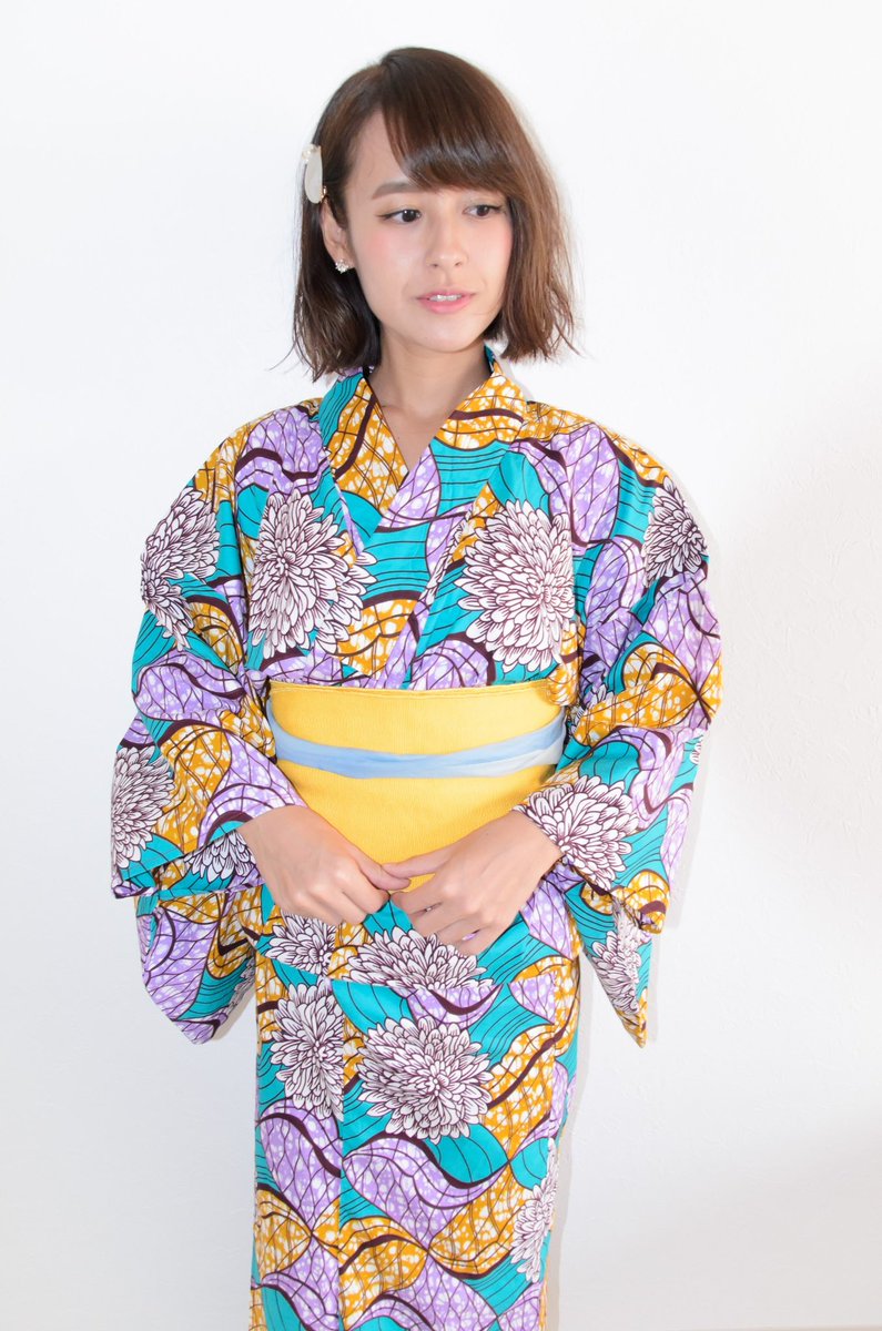 Chérie COCO】浴衣 夢 Yume アフリカ布×和モダン アフリカ布 ピンク