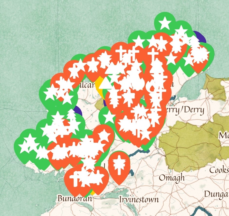 National Famine Commemoration Day is held in Milford, #Donegal today. The exodus it fuelled led to the U.S. Civil War becoming the most costly conflict for Donegal people in modern history. This interactive map explores some of the countless connections: maphub.net/irishacw/doneg…