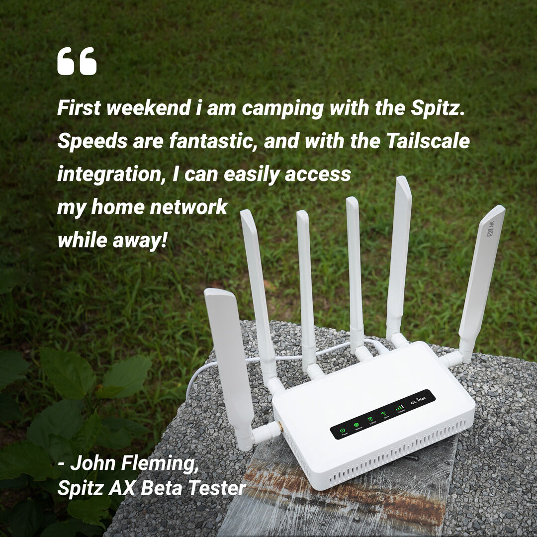 GLiNetWiFi's tweet image. A huge thank you for John’s positive reviews!🎉 Your feedback has been invaluable and we couldn&apos;t have done it without you. 😎

Learn more about Spitz AX and its frequency bands:
👉bit.ly/3MGUQHV
👉bit.ly/3nUQmUl

#glinet #GLiNetBetaTesting #CellularGateway