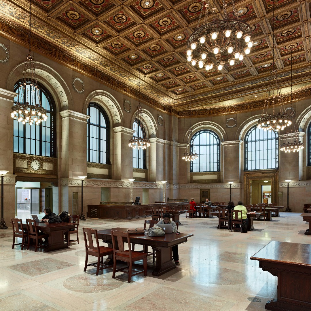 SLPL’s Central Library boasts exquisite replicas of features from the Pantheon, Vatican and Michelangelo’s Laurentian Library. Don’t have time for a docent-led tour? Download the SLPL Central Library tour app from the Apple Store or Google Play today! #GEOINT2023 #ExploreSTL