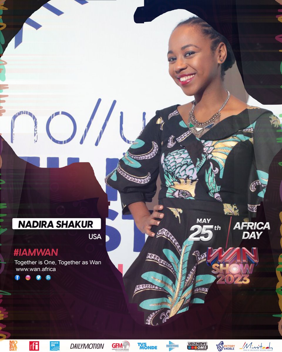 Join <a href="/nadirahshakur/">Nadirah Shakur</a>  to celebrate Africa Day during the WAN SHOW on May, 25th 

Check our website for more information : wan.africa

#africa #diaspora #AfricaDay #AfricaDay2023 #virtualconcert #roundtable #togetherisone #togetheraswan #wanbyubiz