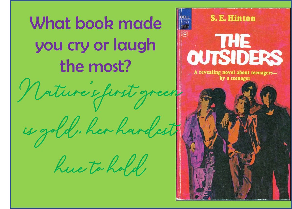 AHGilbertWriter's tweet photo. That book hit so hard (when I read it in 8th grade).
#reading #sehinton #robertfrost #booksthatmademecry https://t.co/RpaDrn5ttJ