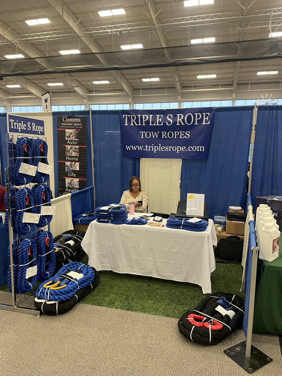 TripleSRope's tweet photo. Tow Ropes at Booth B-240 at the Four State Farm Show. #agriculture #towrope #FarmLife #fourstatefarmshow https://t.co/wJZt7qtwNV