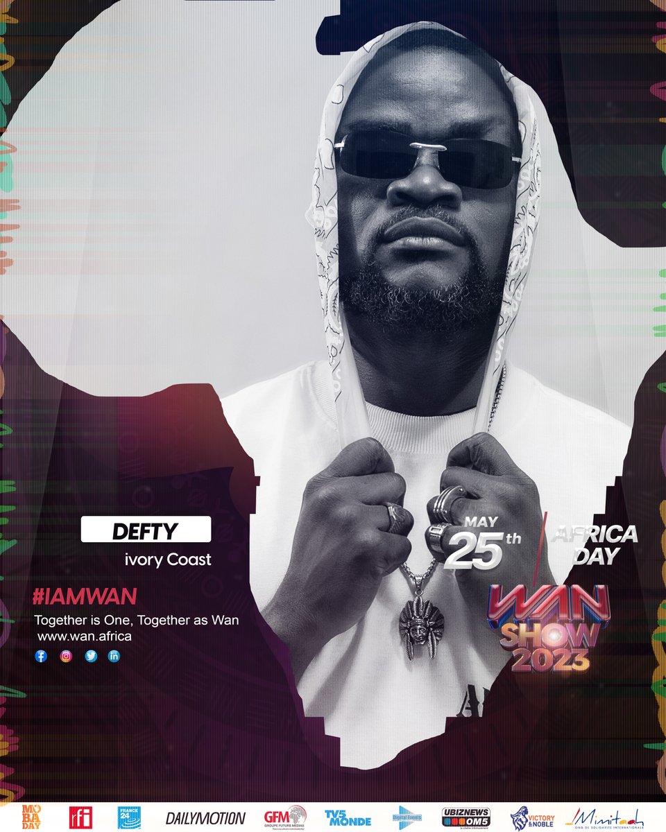 WANbyUbiz's tweet photo. Join @DeftyOfficiel to celebrate Africa Day during the WAN SHOW on May, 25th 

Check our website for more information : https://t.co/cGIkMFqhPl

#africa #diaspora #AfricaDay #AfricaDay2023 #virtualconcert #roundtable #togetherisone #togetheraswan #wanbyubiz https://t.co/gDSHT3BFNF