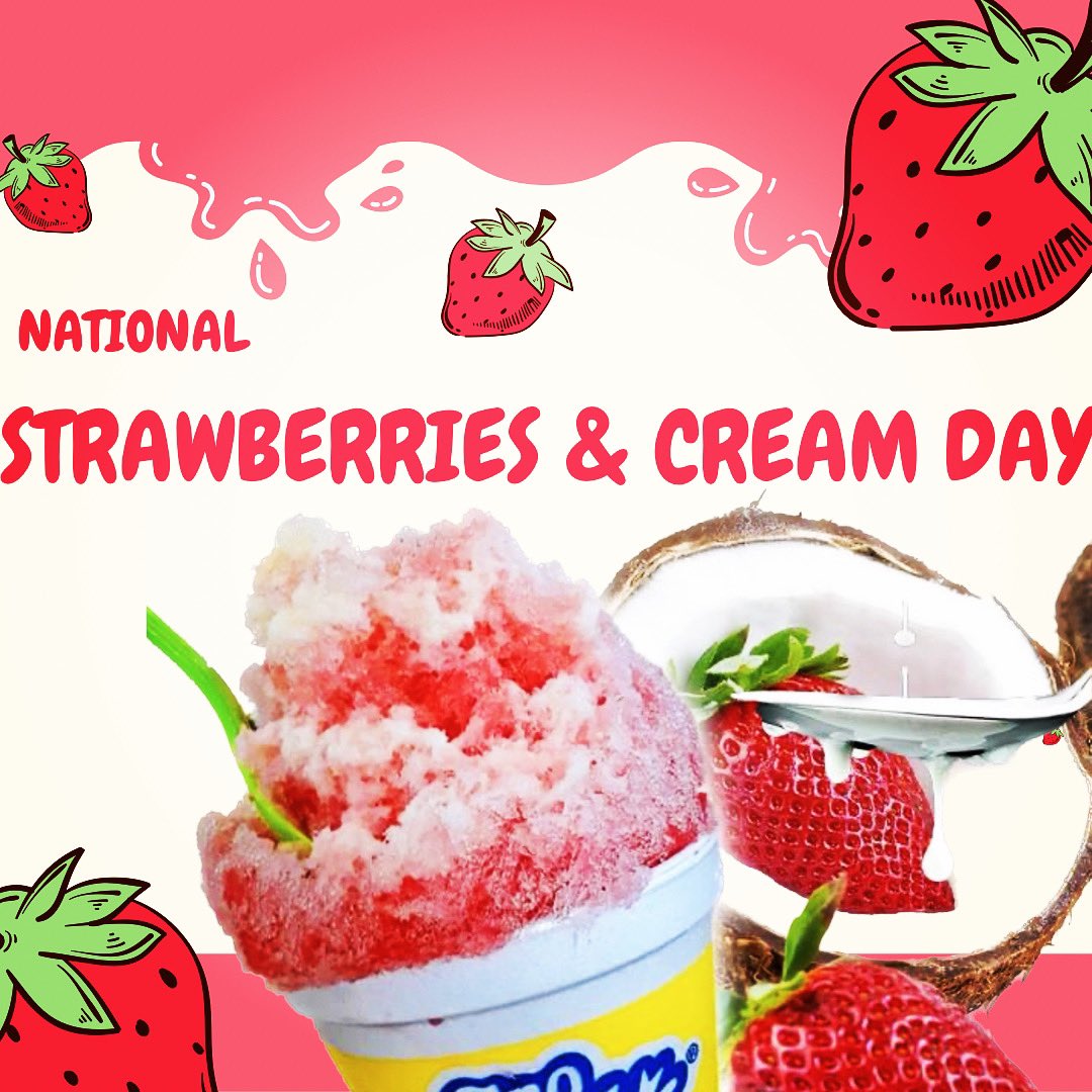 mendimiller6's tweet image. Add the perfect mix of sweet and creamy to your day!🍓Add 🥥 to make it even better! We are open 12-9. Come see us! #strawberriesandcreamday #snobiz #shavedice🍧 #ofallon #local636 #snobizfans #ofallonmo