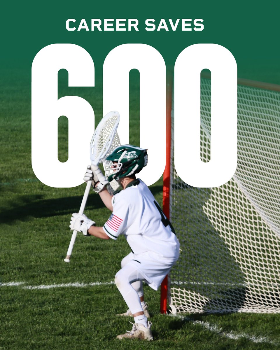 Greenwave_Lax's tweet photo. 6️⃣0️⃣0️⃣ Saves — Huge congrats to Jr. Captain Dom Chalifour on 600 career saves after a 12 Save game Friday. 

Dom is only the 2nd goalie in DHS history and 4th in NHIAA state history with 600 Saves.

@nhhssports @laxrankings https://t.co/VsEKT6OqVA