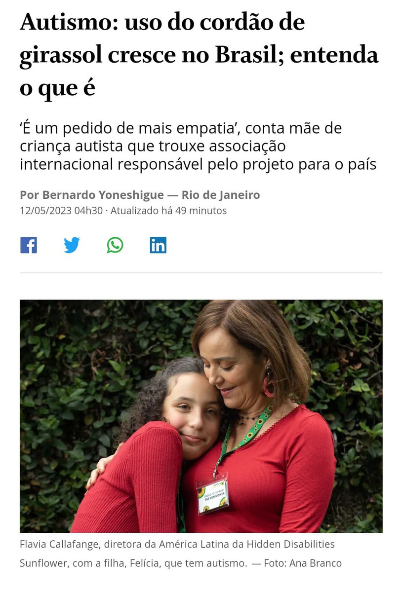 Hdsunflower_br's tweet photo. ‘É um pedido de mais empatia’, conta mãe de criança autista que trouxe associação internacional responsável pelo projeto para o país
Confira a matéria: https://t.co/jGWkcmDTRV  
#DeficienciasOcultas #CordaoGirassol #Maes #HiddenDisabilitiesSunflower #Inclusao #Diversidade @og ... https://t.co/bhkAFVyehM
