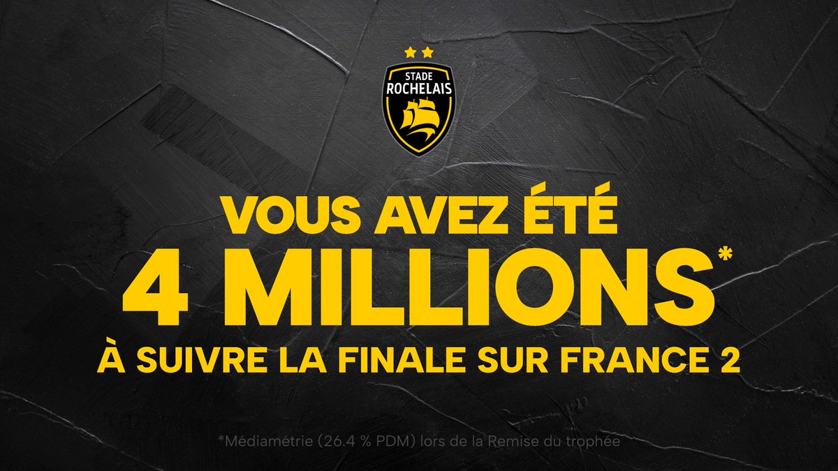 Vous avez été plus de 4 millions devant @France2tv  pour la finale !
#FievreSR