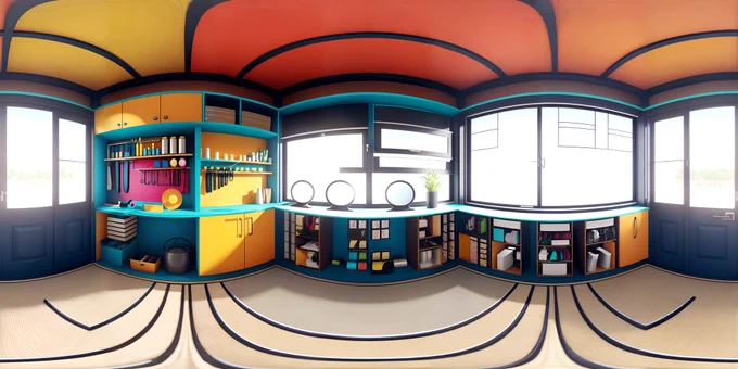 スカイボックスという3Dの背景画像を作ってくれるAIが出来たらしいです ミシン屋さんを指定したのですが微妙 そんなにミシンのデータ少ないのかい? どうやったらミシンの学習データを増やせるんだろうねぇ 