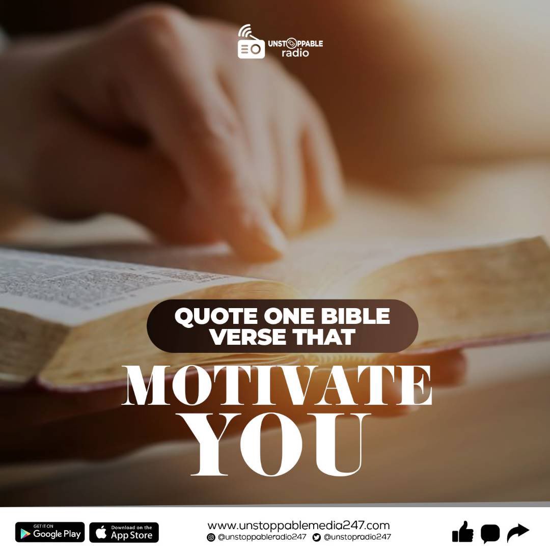 unstopradio247's tweet photo. Drop that very scripture in the comment box. God bless you🙌🏼
.
.
✨You are Unstoppable!
#scripture
#scripturemotivation
#biblestudy
#blessedsunday
#unstoppableradio247
#gospelcontent https://t.co/9nvStHCiwz