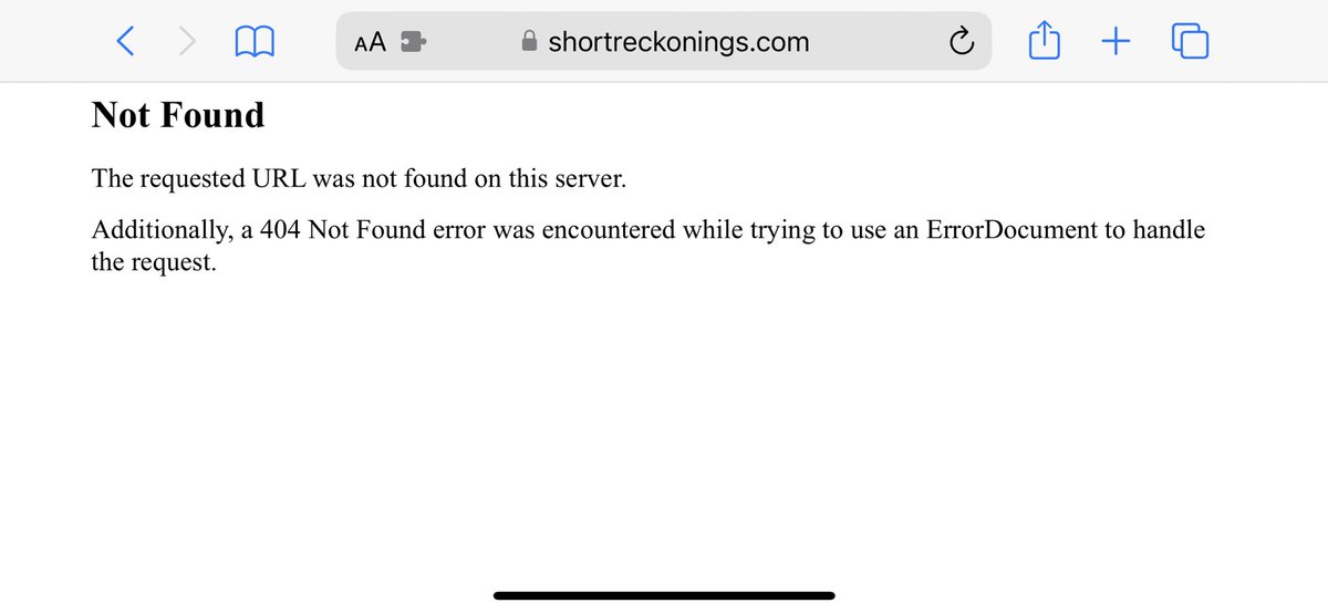heikkipekka's tweet photo. @mikaelgrave hey hi Mikael, have you taken down ShortReckonings as I get error page trying to load the site? https://t.co/Ctcykhcj5V