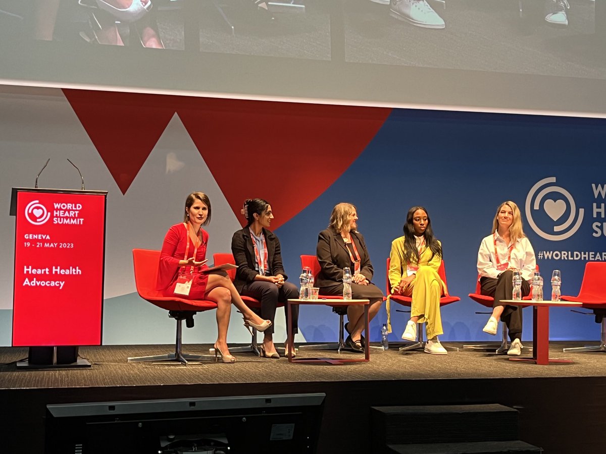 #WORLDHEARTSUMMIT 2023: What a session conducted by Arianne Alcorta. Heart Health Advocacy: A View from the Outside. Agamroop (Global Youth Icon), Ashley (MissBarbados), Jodi (Madness Hearts), Aiste (Global Heart)- make a strong case. Are we spending adequate time explaining risk