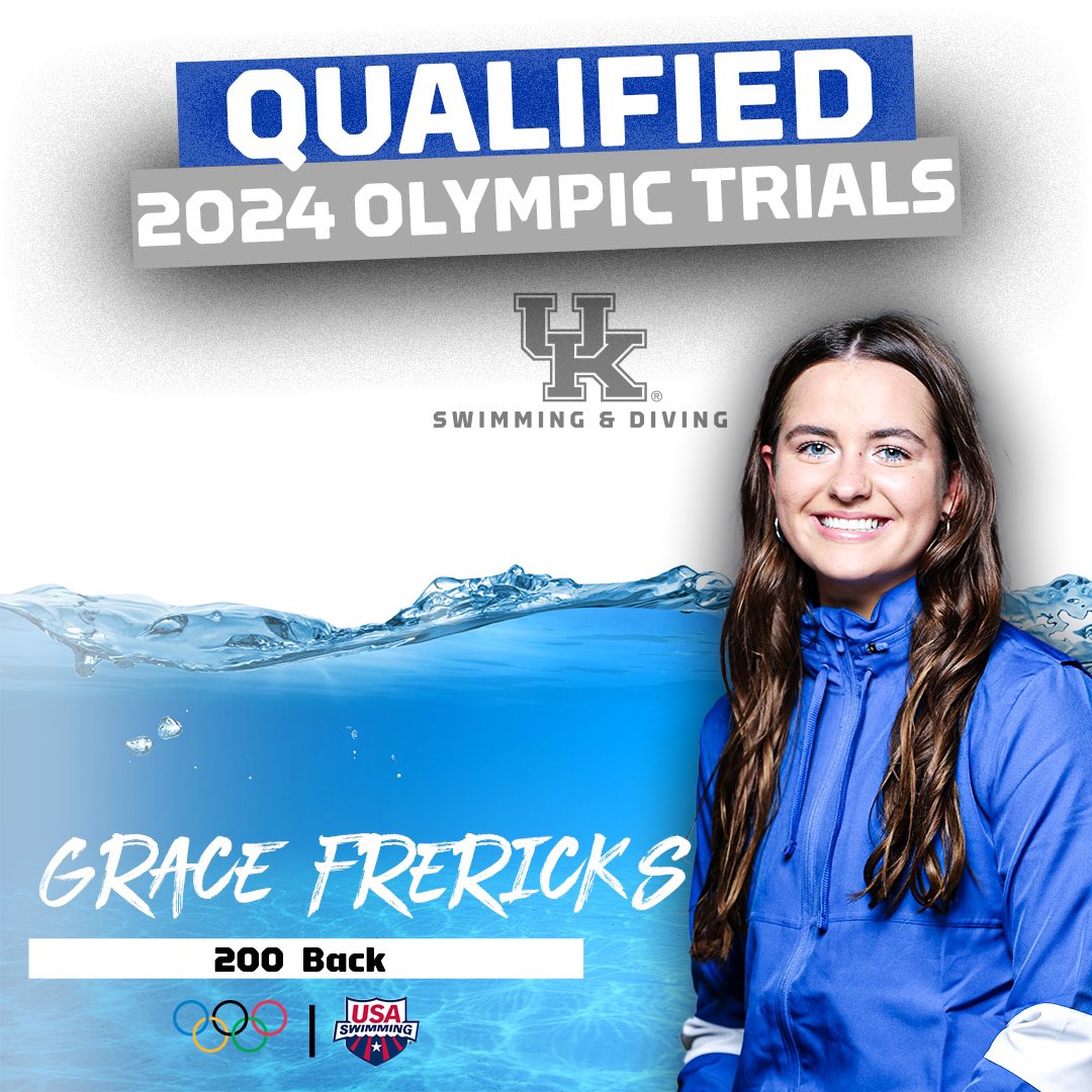 UKSwimDive's tweet photo. Some big time swimming by the Wildcats at the Indy Spring Cup. 3️⃣ more Olympic Trials cuts yesterday to finish out the meet! Congrats to all our qualifiers! 👏👏

#WeAreUK 🔵😺 https://t.co/pMBkxqvhxc