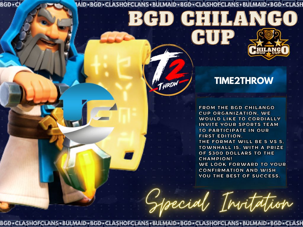 VAE_Official's tweet photo. 🔥 THANK YOU 🔥 
A few more leagues we were invited to…

🔴 BGD Chilango Cup: @BulmaId 
🔴 Gladiators Cup: @cup_gladiators
🔴 For the Watch Cup: @ForTheWatchCUP 

Appreciate the support - we’re ready to get more wars scheduled! 🫡🔥
#ClashOfClans | #Time2Throw https://t.co/ezt5oaOhD1
