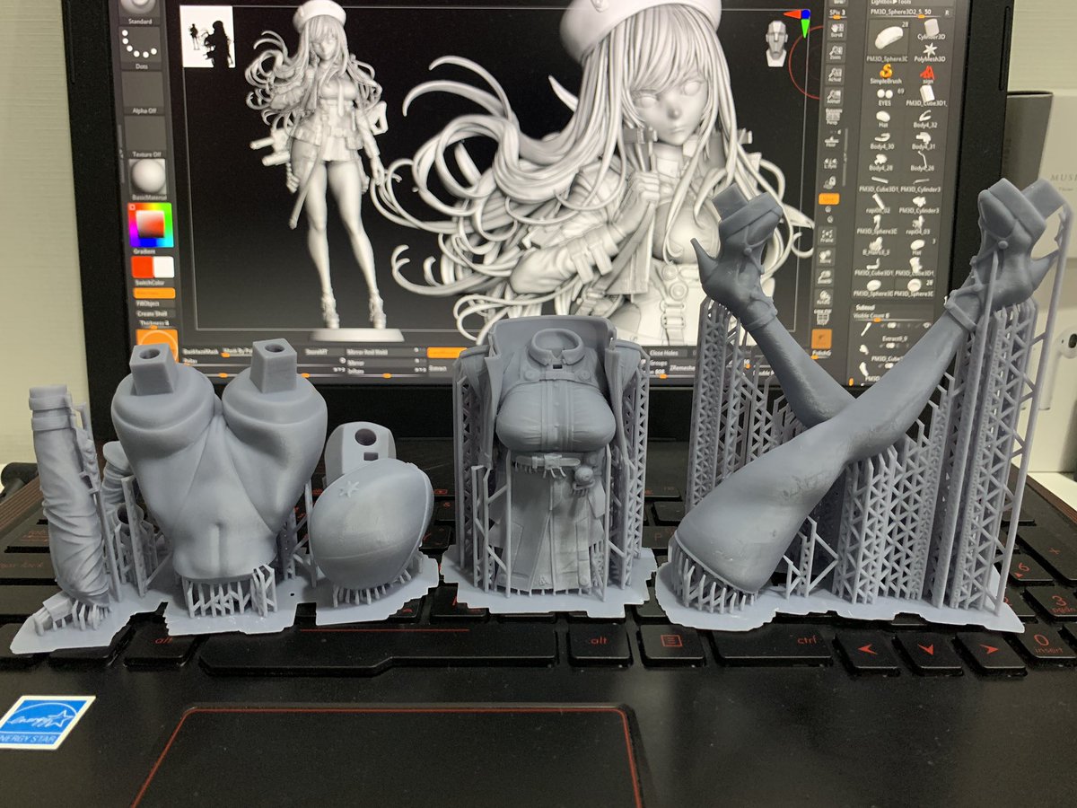 SeberdrA's tweet photo. All parts done!
#ニケ #メガニケ　#rapi #Nikke #zbrush #3dprint #anycubic https://t.co/Yvh1rSb5Lu