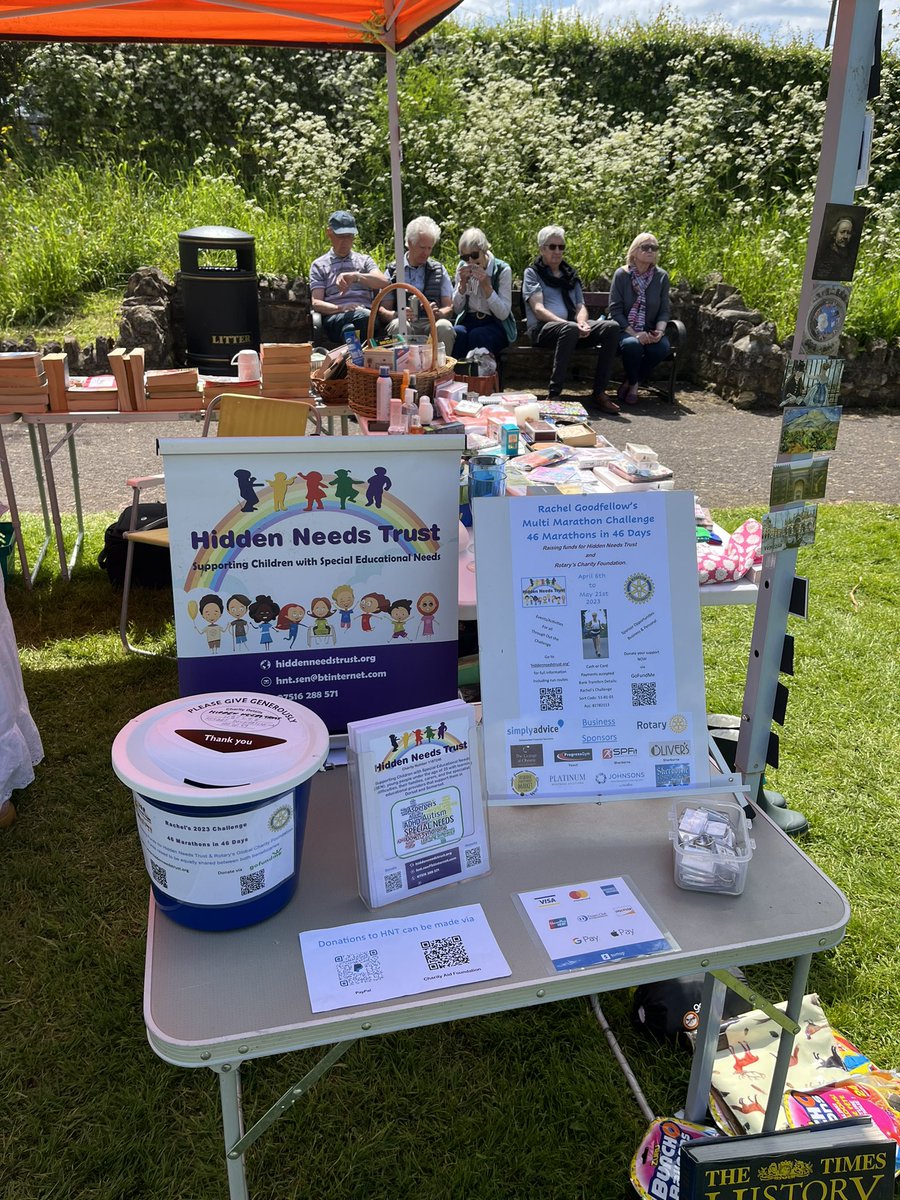 Rachel Goodfellow (in blue, being hugged by <a href="/Abbey_104/">Abbey104</a> legend <a href="/Gillythesinger/">Gillian Saunders</a>) has today completed her 46 marathons in 46 days challenge! The <a href="/HiddenNeedTrust/">Rachel Goodfellow</a> fundraising continues this afternoon during the latest Sherborne Independent Market so visit their Pageant Gardens stall!