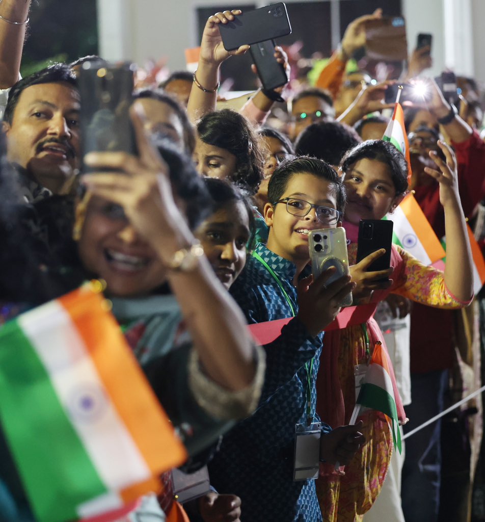 narendramodi's tweet photo. The Indian community in Papua New Guinea came in large numbers and showed remarkable affection. Thankful to them for the memorable welcome. https://t.co/K1BT4RGe7B