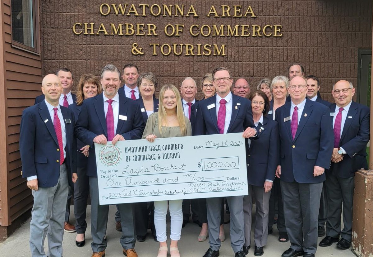 Recipient of the 26th Annual Ted G. Ringhofer Memorial Scholarship is Layla Borchert, daughter of Korey &amp; Tanya Borchert. She plans on majoring in Marketing &amp; Pre-Law at the Univ of Kansas. The $1,000 scholarship is given by North Risk Partners &amp; the OACCT Ambassadors.