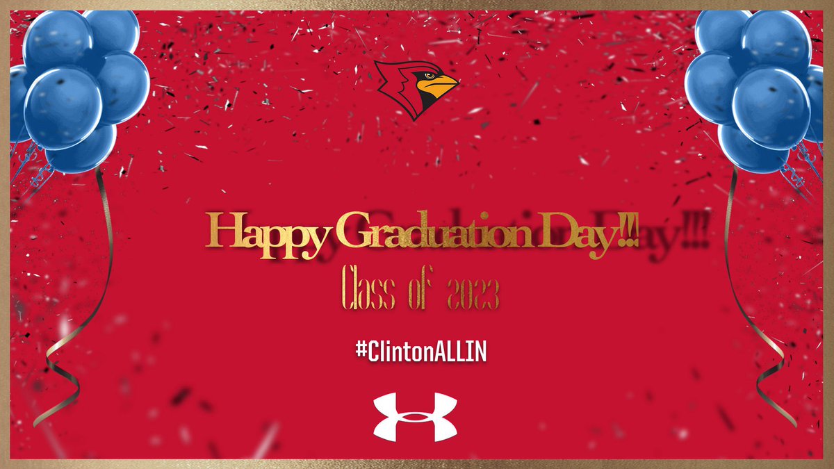 🚨🚨🚨

Today is always one of my favorite days as an Athletic Administrator. Happy Graduation Day to the @CHSCards Class of 2023, and congratulations to all the graduates everywhere❗️❕❗️

#ClintonALLIN
#CardinalPride
#Classof2023 

🔵⚪️🔴🐦👨‍🎓👩‍🎓