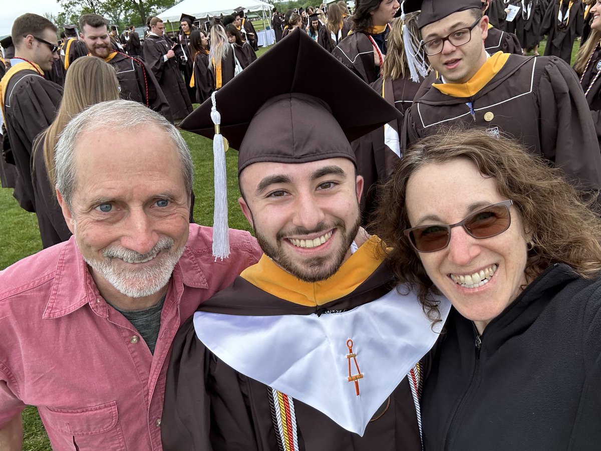 My baby will be a Lehigh University grad today. Magna cum laude in Civil Engineering. Can’t be more proud of you, David. You are a spectacular human! ♥️ #LehighGrad