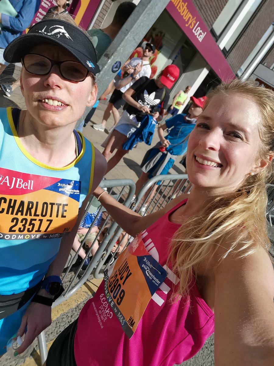 Big thanks to @Great_Run #GreatManchesterRun for organising a Visually impaired start. Setting off a couple of minutes in front of the main runners makes a huge difference- It's safer and more enjoyable. Charlotte ran 1hr38 💥Fantastic support from the runners & spectators 🏃🏼‍♀️🧡